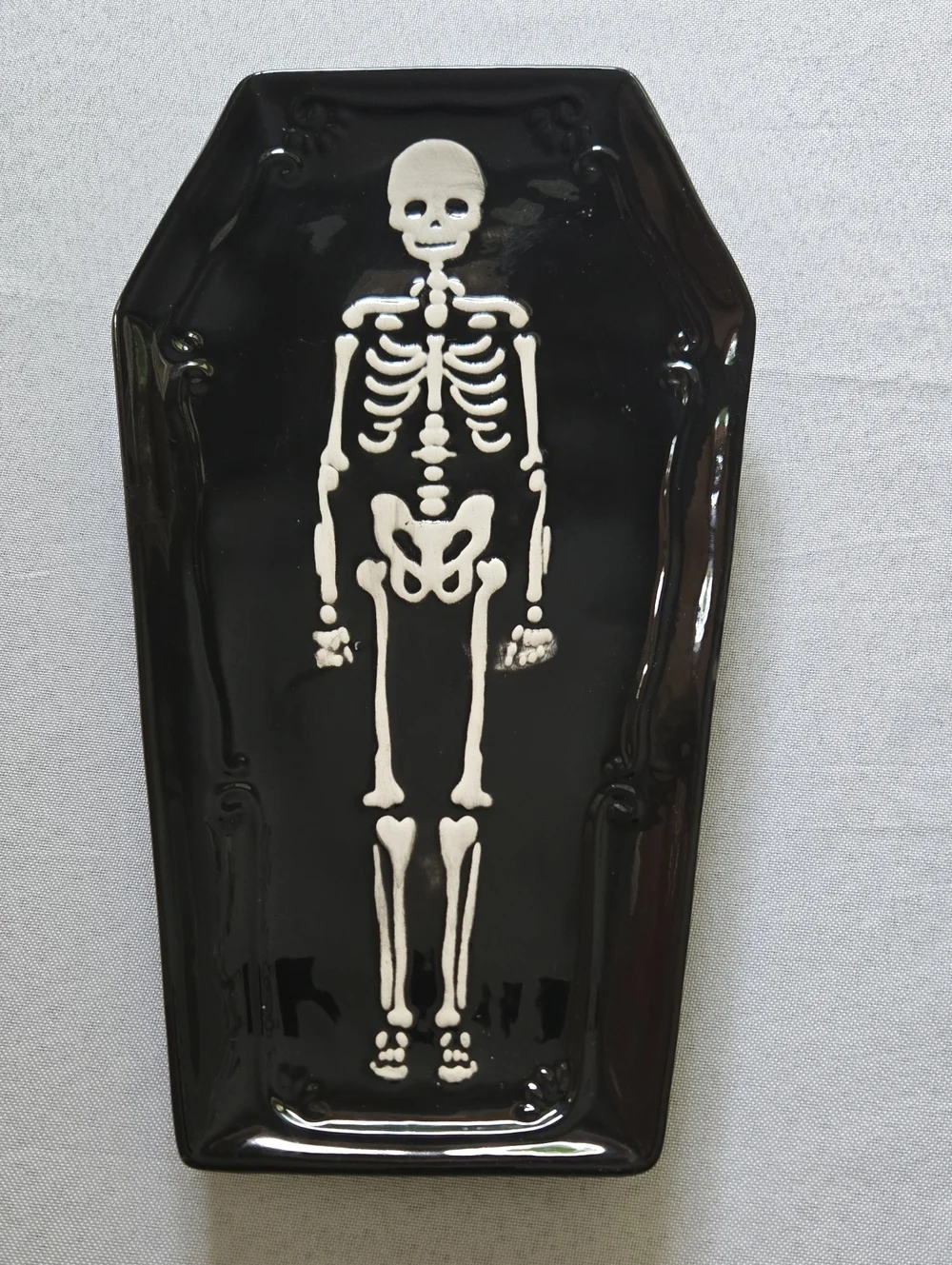 Skeleton Figural Ceramic Tray
